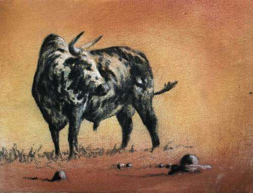Stan Polson (SA 1971 -) original oil painting on canvas (29 x 22 cm).