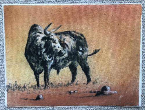 Stan Polson (SA 1971 -) original oil painting on canvas (29 x 22 cm).