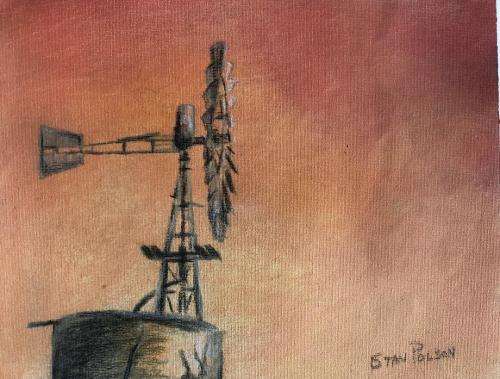 Stan Polson (SA 1971 -) original oil painting on canvas (29 x 22 cm).