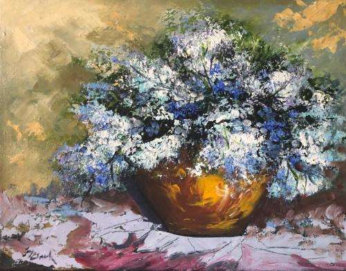 Joy Clark original oil painting on canvas (35 x 27,5 cm).
