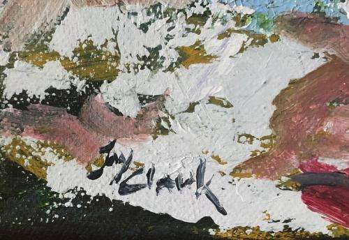 Joy Clark original oil painting on canvas (35 x 27,5 cm).