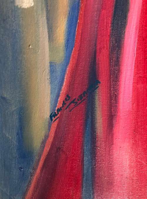 Lovely Francis Sibanda original oil painting (84 x 83 cm) Investment art