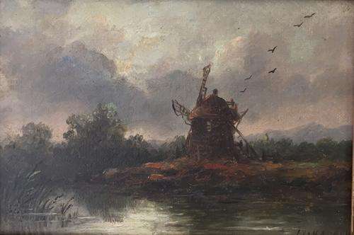 Stunning antique oil by J.V. Harrop (painted in the 1800's). Oil on canvas (21 x 14 cm).