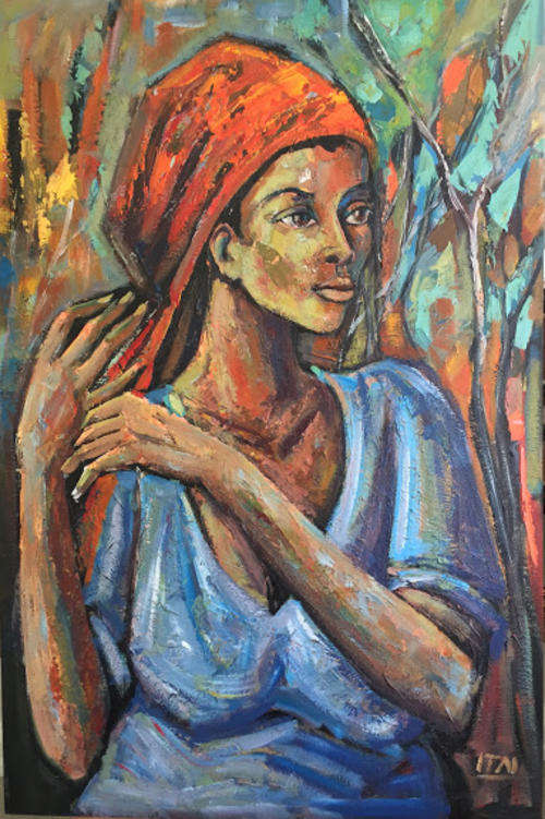 Stunning Itai Vangani original oil painting (90 x 60 cm). Very low start. Investment art.