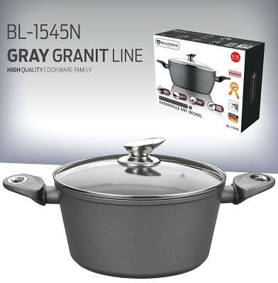 Blaumann Grey Granit Line Casserole Pot 28cm