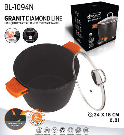 Blaumann Granit Diamond Line Stock and Casserole Pot 24cm