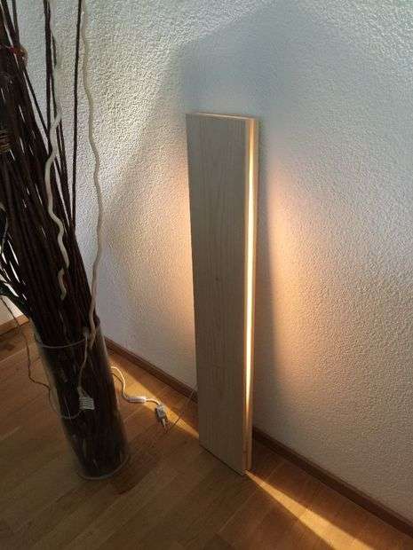 Wooden floor lamp