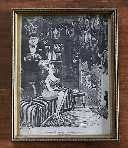 Framed John Dempsey Cartoon