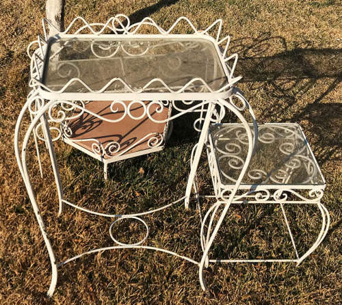 Three Steel Plant Stands