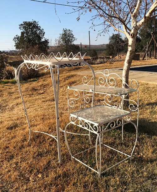 Three Steel Plant Stands