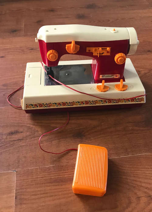 Vintage Toy Sewing Machine in Original Box