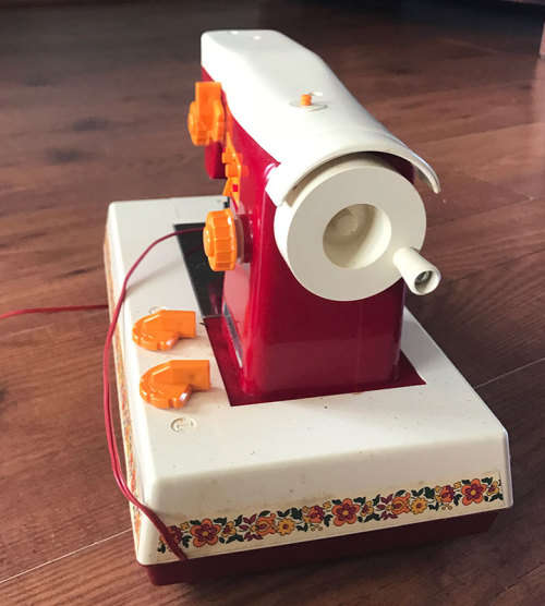 Vintage Toy Sewing Machine in Original Box