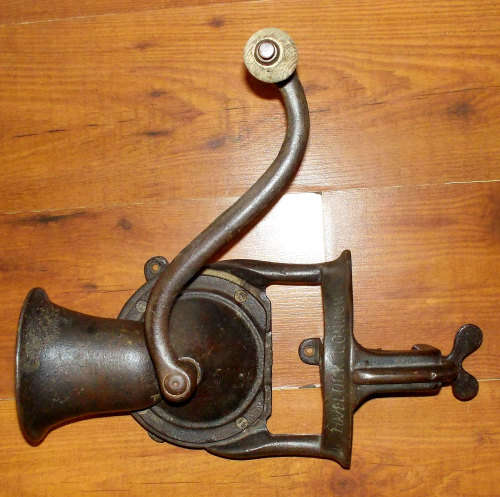 1860's Lovelock London Cast Iron Wall Mounted Coffee Grinder
