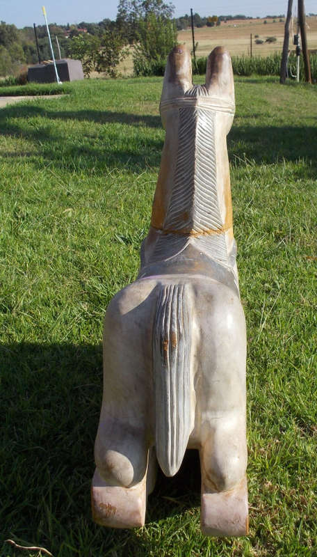 Vintage Handcrafted Solid Wood Rocking Horse