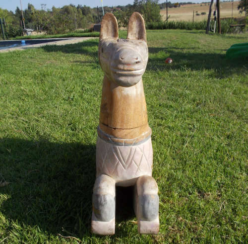 Vintage Handcrafted Solid Wood Rocking Horse