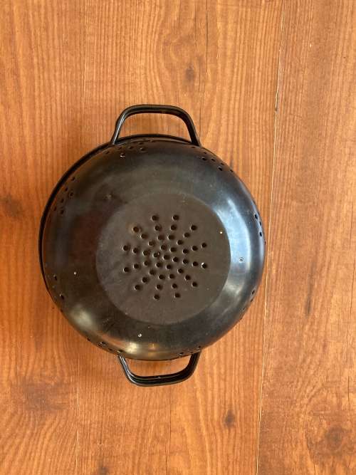 Enamel Colander French Style Colander Country Kitchen Vintage Retro Antique