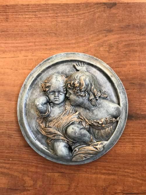 Pair E W Wyon Plaster Cast Plaques
