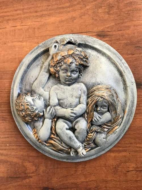 Pair E W Wyon Plaster Cast Plaques
