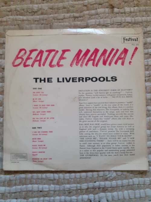 BEATLE MANIA: The Liverpools,  Orig Vinyl LP 64