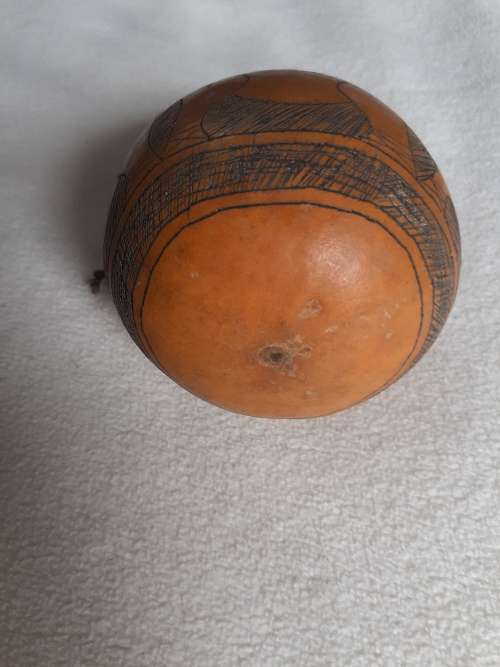 Vintage African handcrafted elephant designed musical calabash