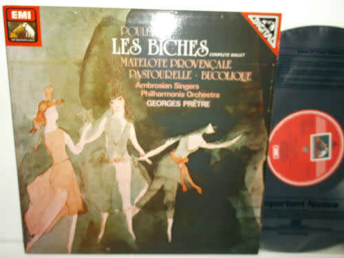 EMI - ASD 4067: Poulenc - `Les Biches` - complete ballet: Ambrosian Singers:Vinyl LP Record - opened