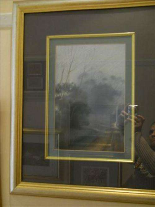 Oil Painting.- Road Through Forest. Signed Jewels