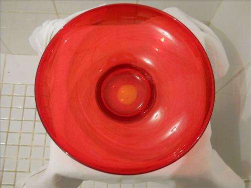 Stunning Large Murano Red Bowl