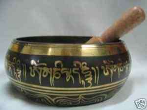 Exquisite chinese tibet copper mantra singing bowl