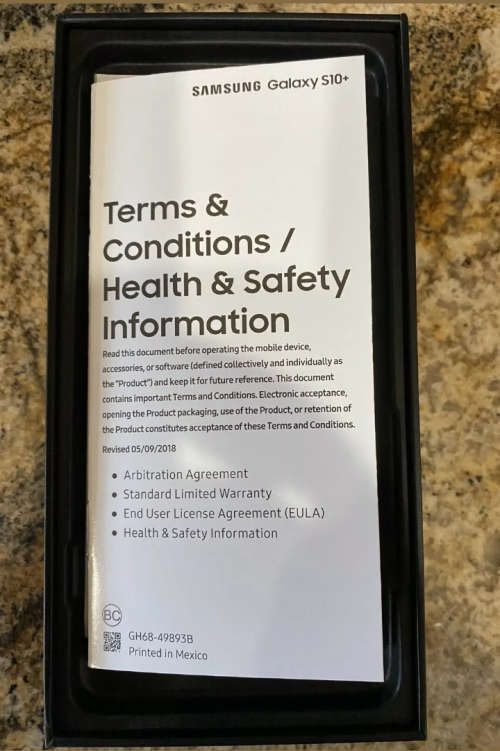 brand new Samsung Galaxy S10+