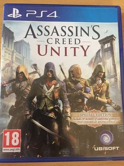 PS4 Assasins Creed Unity (Opened in excellent like new condition, not a scratch)