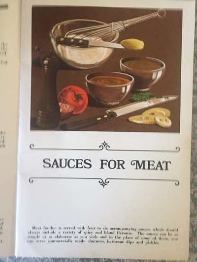 Vintage complete Fondue set with Vintage Fondue book