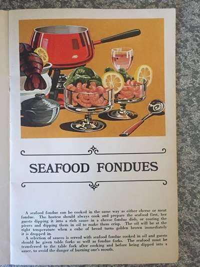 Vintage complete Fondue set with Vintage Fondue book