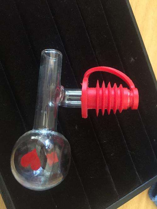 NO IDEA WHAT THIS IS? Vintage glass water smoking pipe? Poker? Novelty? YOU DECIDE R15.00