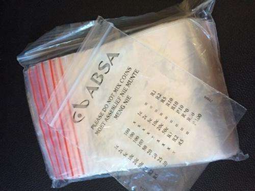 Ziplock bags 100x110 1000pcs Perfect for money coins Bank bag size
