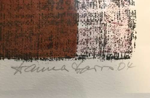 Hannes Harrs - signed, limited edition collagraph on paper