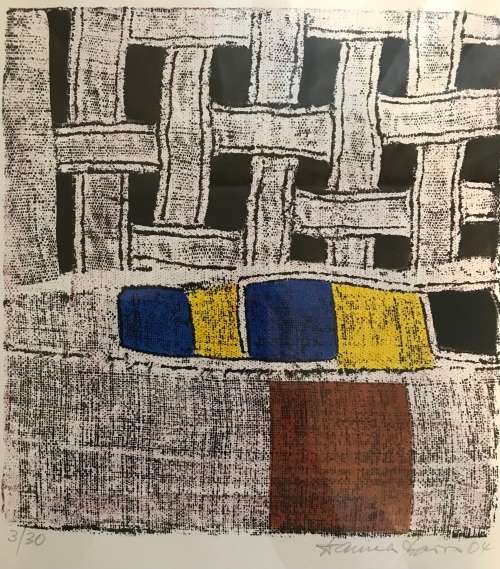Hannes Harrs - signed, limited edition collagraph on paper