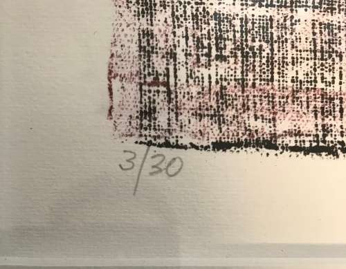 Hannes Harrs - signed, limited edition collagraph on paper