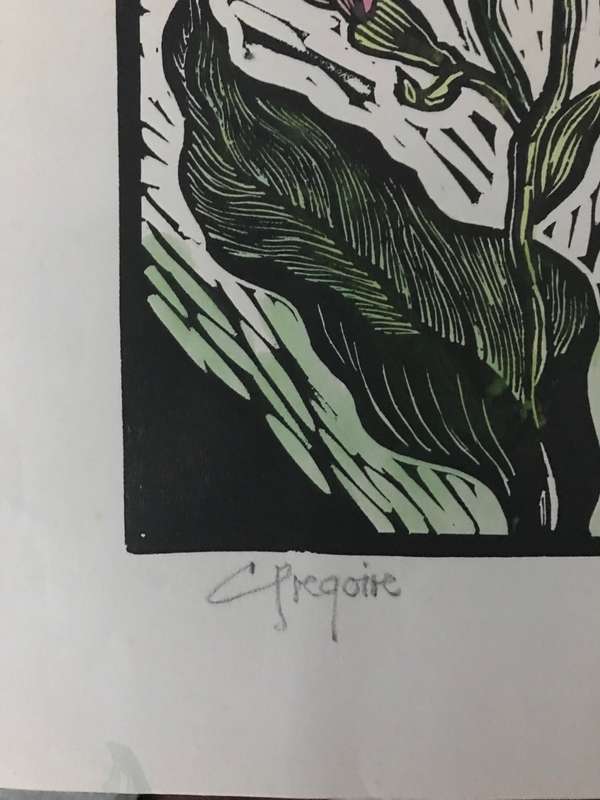 Gregoire Boonzaier - Hand Coloured Linocut