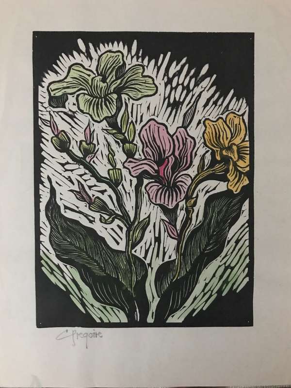 Gregoire Boonzaier - Hand Coloured Linocut