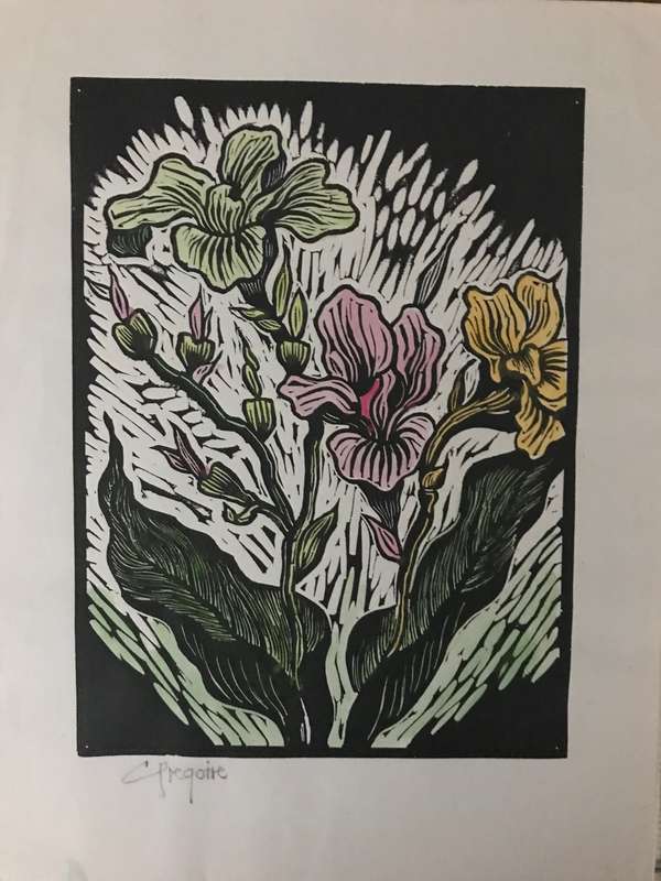 Gregoire Boonzaier - Hand Coloured Linocut