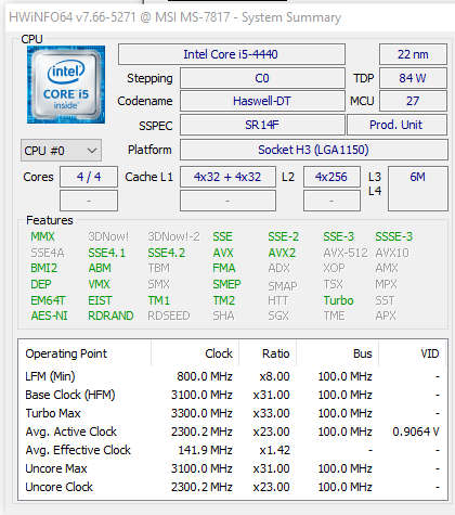 Refurbished Core i5 4th Gen Office Computer