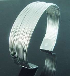 BEAUTIFUL 925 STERLING SILVER MULTIPLE LE STRANDS BRACELET