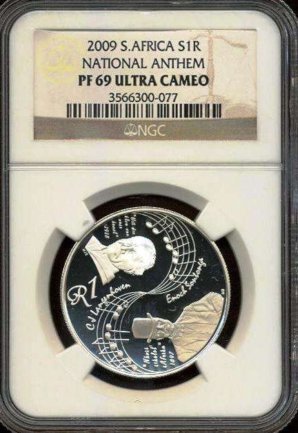 Anthem 2009 Protea Silver Proof S1R NGC Graded PF69 Ultra Cameo.