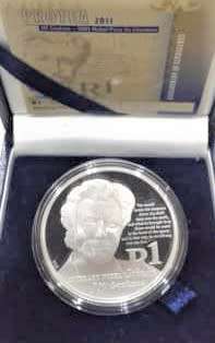 2011 Coetzee Protea Silver Proof with certificate as received from SA Mint