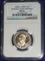 ms66 mandela 90th birthday coin- brand new