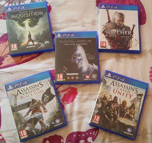 5 Top Rated PS4 Games for sale + DLC + FREE PSTV