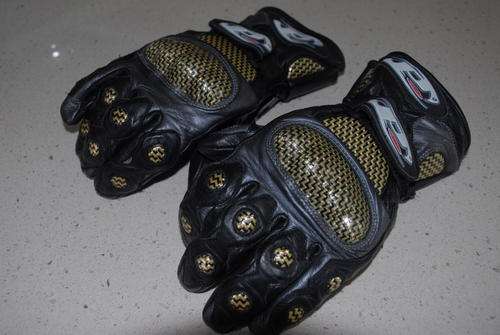 PROGRIP Black/Silver Leather & Kevlar padded road bike gloves