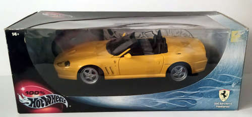 **RARE & NEW** 1/18 Hot Wheels Ferrari 550 Barchetta Pininfarina - Yellow
