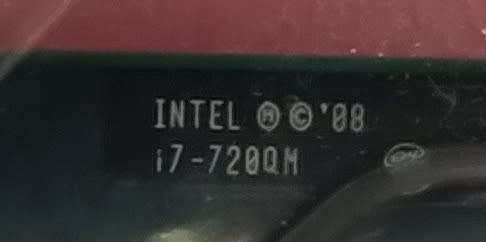 Laptop CPU Intel Core i7-720QM (SLBLY) Socket 988-pin micro-FCPGA