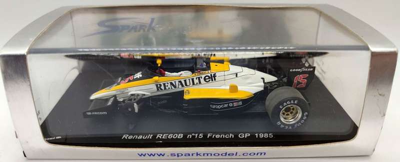 **DAMAGED** 1/43 Spark Renault RE60B French GP 1985 Patrick Tambay #15